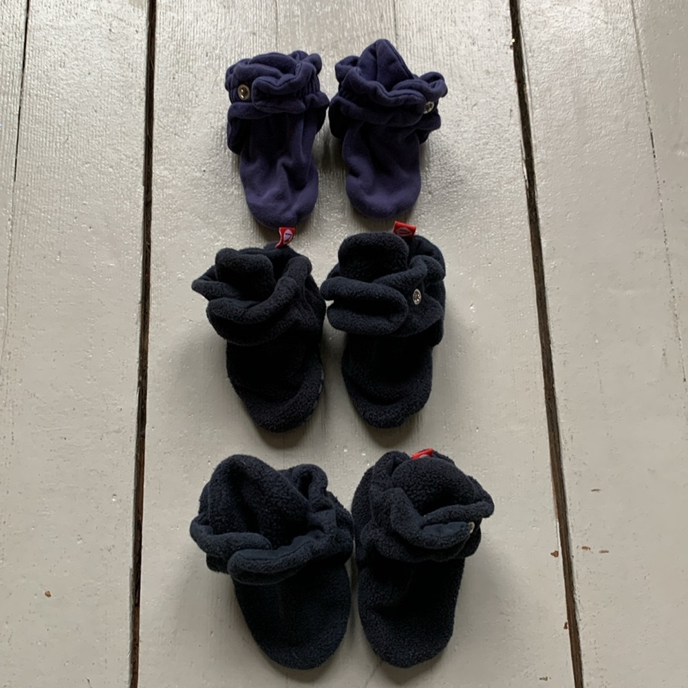 Zutano booties 12M set of 3